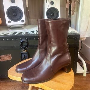 cole haan brown leather boots